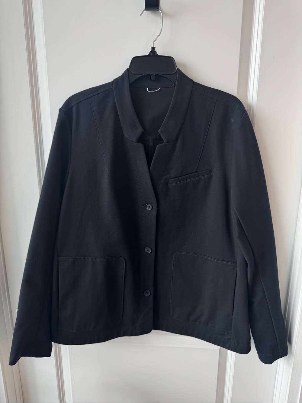Kit and Ace Black Womens Button-Front Jacket